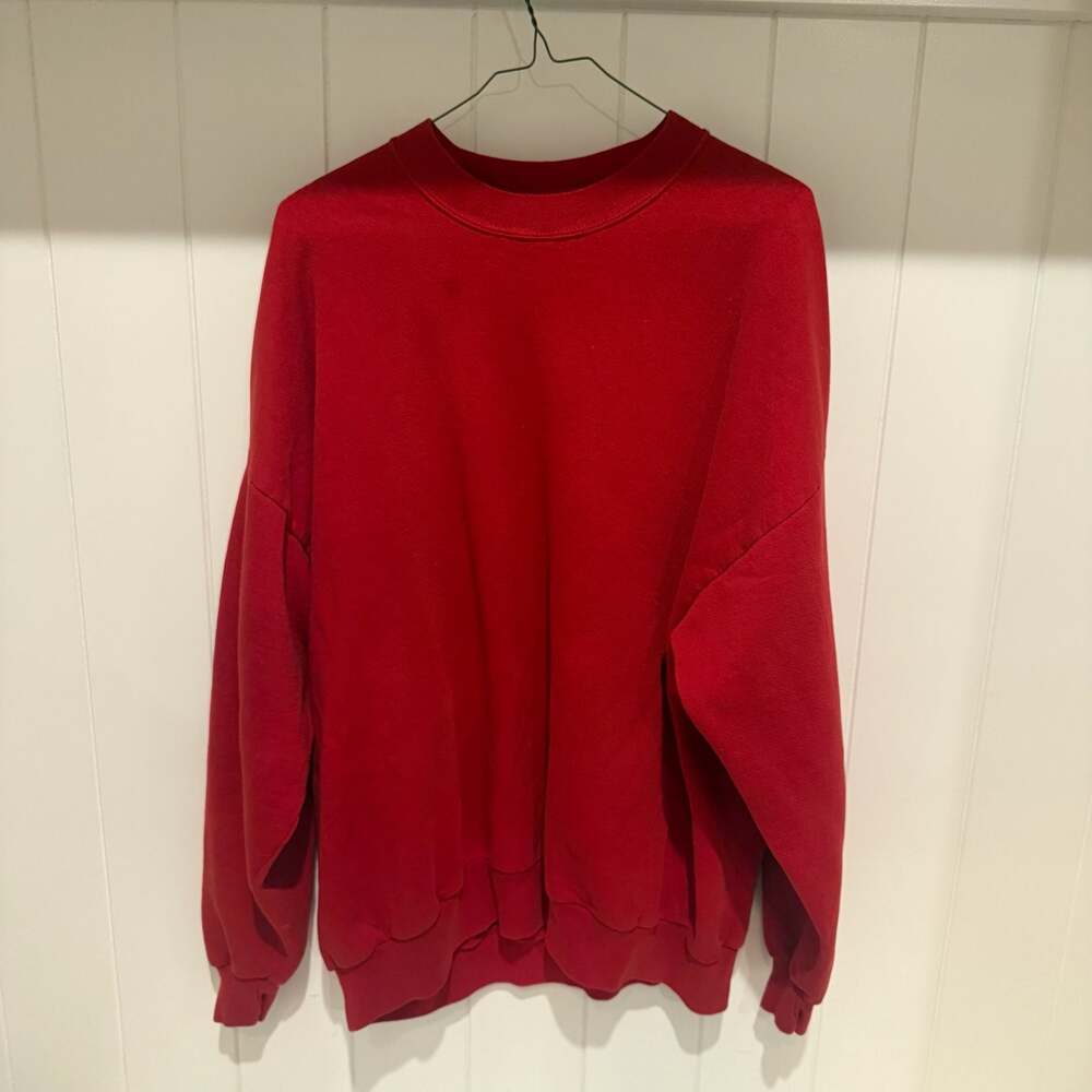 Vintage Jerzees Blank Crewneck Sweatshirt Red